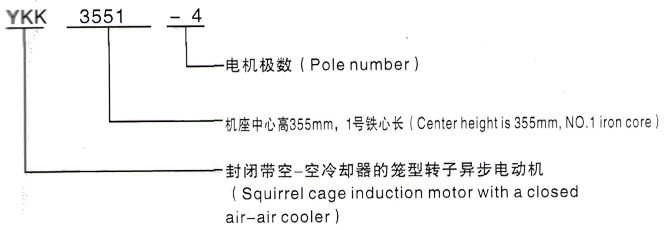 YKK系列(H355-1000)高压YRKK4001-6三相异步电机西安泰富西玛电机型号说明